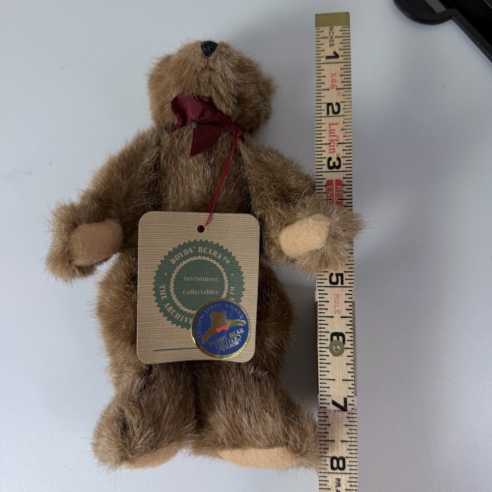 The Boyds Collection Ltd Plush Bear with Maroon Bow